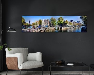 Panorama Leidsegracht / Keizersgracht Amsterdam van Hendrik-Jan Kornelis