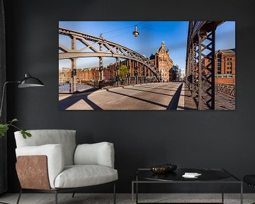 Brooks bridge at the Speicherstadt in Hamburg by Werner Dieterich