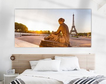 Trocadéro en de Eiffeltoren in Parijs van Werner Dieterich
