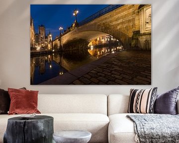 Belgium - Ghent at Night - Sint-Michielsbrug