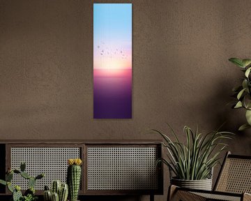 Abstract Sunset VIII - Panoramic van ArtDesignWorks