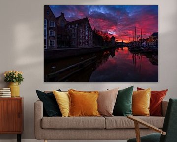 Sunset Thorbecke Gracht Zwolle by Rick Kloekke