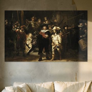 Extrait de La Ronde de nuit,Rembrandt van Rijn