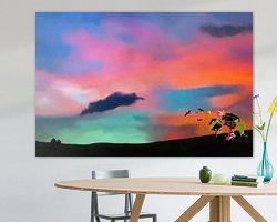 Voorbeeld van het werk in een kamer