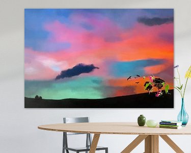 Voorbeeld van het werk in een kamer