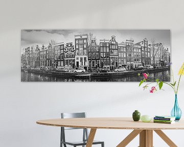 Panorama Amsterdamse gracht van Heleen van de Ven