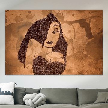 Coffee Mosaic of Jessica Rabbit