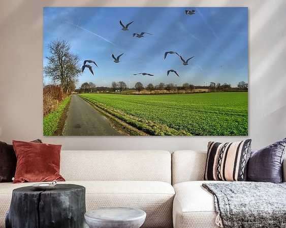 Voorbeeld van het werk in een kamer