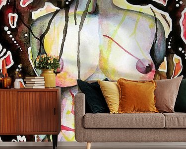 Voorbeeld van het werk in een kamer