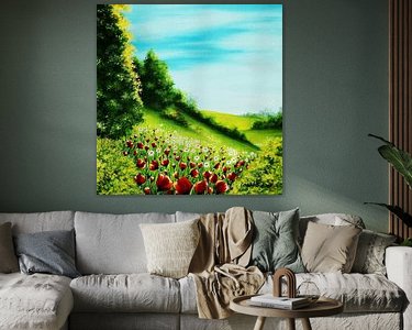 Voorbeeld van het werk in een kamer