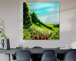 Voorbeeld van het werk in een kamer
