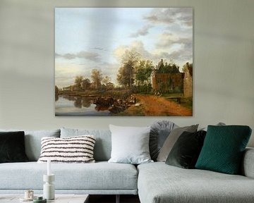 Landhuis aan de Vliet bij Delft, Jan van de Heyden