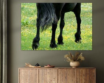 I spy, horse legs in spring van Karin Hendriks Fotografie