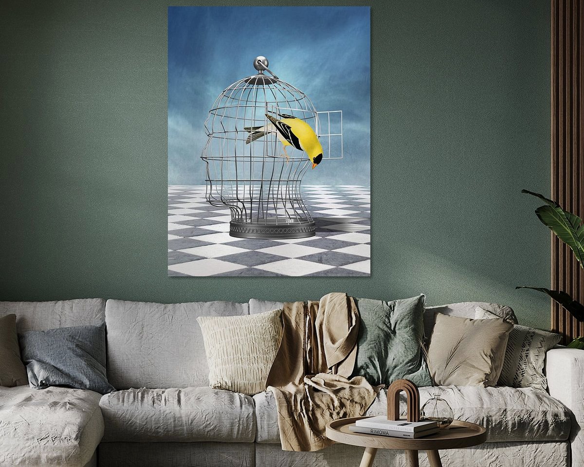 Voorbeeld van het werk in een kamer