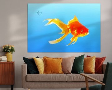 The sky is the limit (goldfish with jumbo jet)