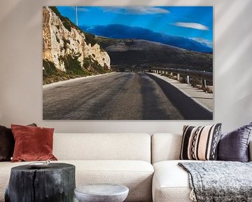 The open road on the island Kefalonia, Greece by Jason King