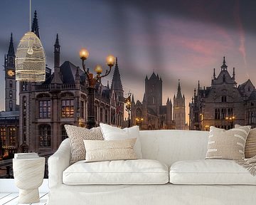 Gent - Sint-Michielsbrug bij zonsopkomst