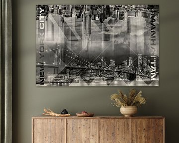 Modern Art MANHATTAN SKYLINES | Vintage van Melanie Viola