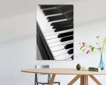 Klaviertaste Schwarz-Weiß-Bild