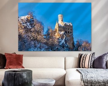 Schloss Lichtenstein im Winter von Werner Dieterich