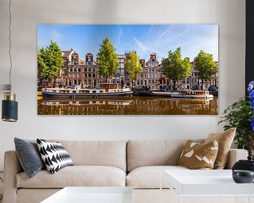 Prinsengracht in de oude binnenstad van Amsterdam van Werner Dieterich