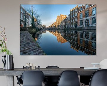 Oude Rijn in Leiden van Dirk van Egmond