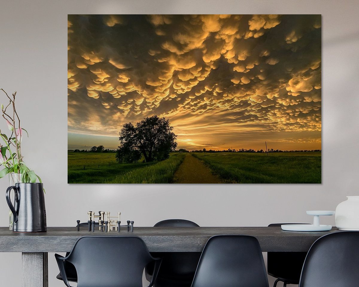 Voorbeeld van het werk in een kamer