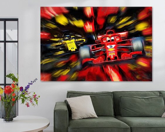 Voorbeeld van het werk in een kamer