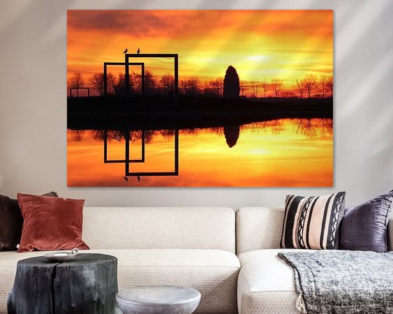 Voorbeeld van het werk in een kamer