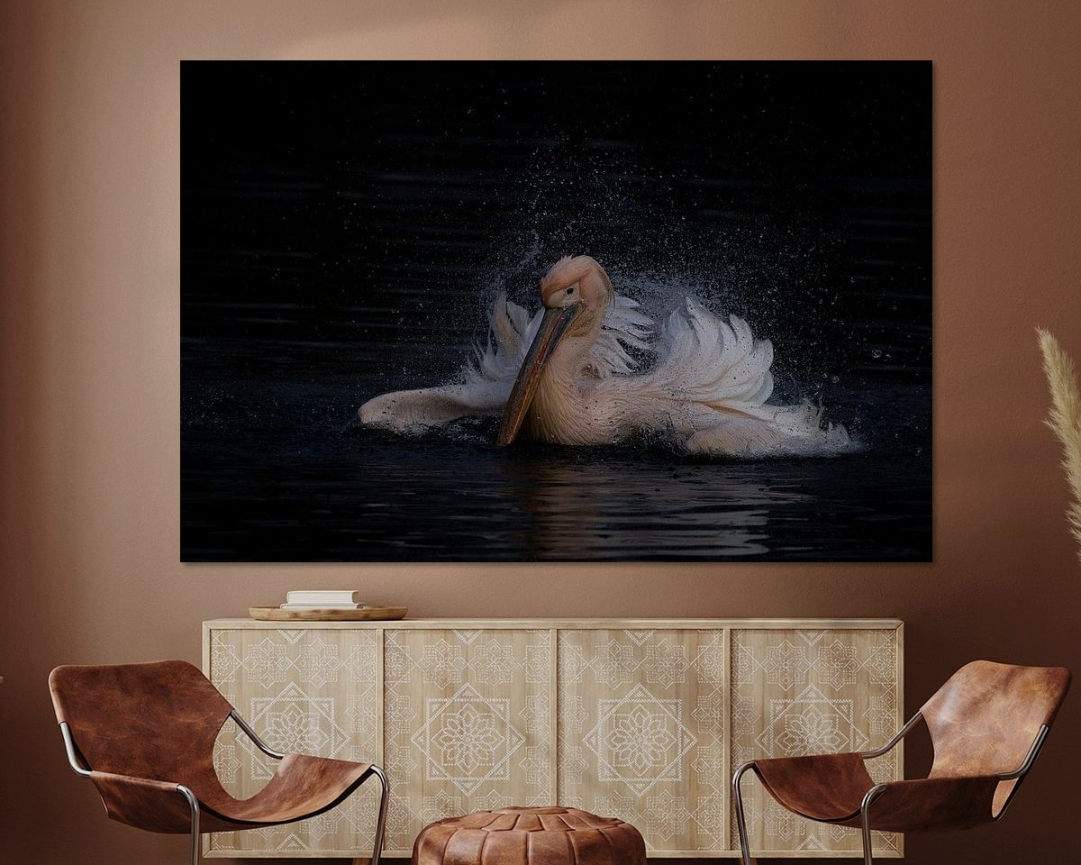 Voorbeeld van het werk in een kamer