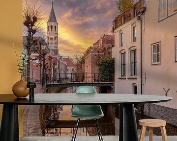 Zonsondergang in Amersfoort bij de Langegracht van Dennisart Fotografie