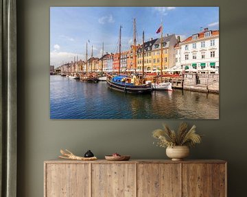 View of Nyhavn port in Copenhagen, Denmark by Werner Dieterich