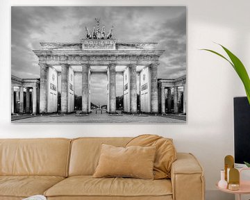 Brandenburg Gate Berlin in black and white by Michael Valjak