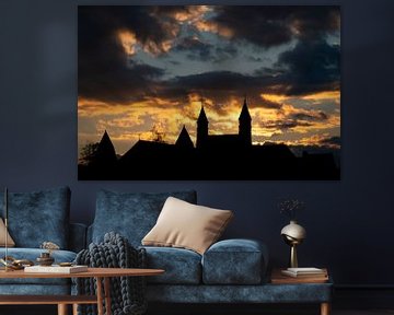 Sunset Maastricht 1 van Peter van Bastelaar