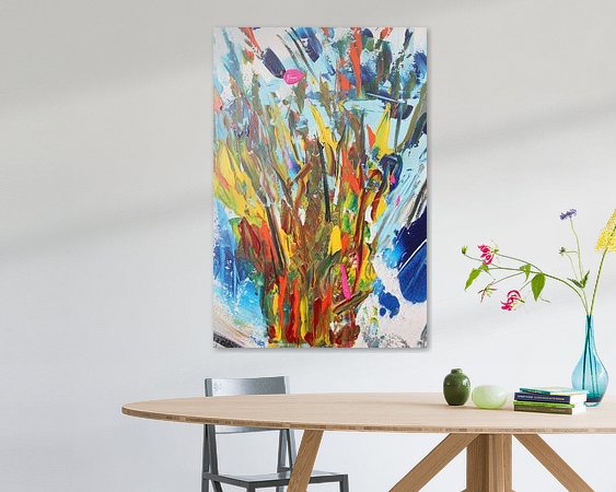 Voorbeeld van het werk in een kamer