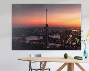 Die Overwatch - Euromast Rotterdam Sonnenuntergang von Vincent Fennis