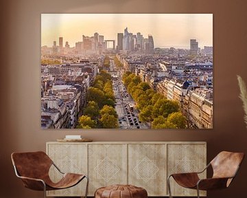Paris avec les gratte-ciel de La Défense sur Werner Dieterich