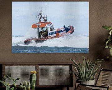 Reddingboot in actie van Arie Jan van Termeij