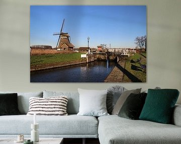 Eendragtsmolen met Sluis aan de Rottemeren in Zevenhuizen