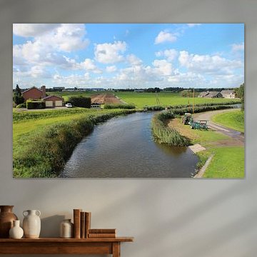 Ringvaart van de Zuidplaspolder met landschap er achter