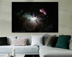 Voorbeeld van het werk in een kamer