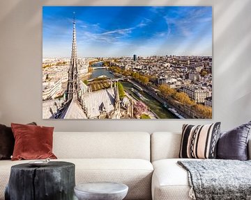 Vue de la cathédrale Notre-Dame sur Paris sur Werner Dieterich