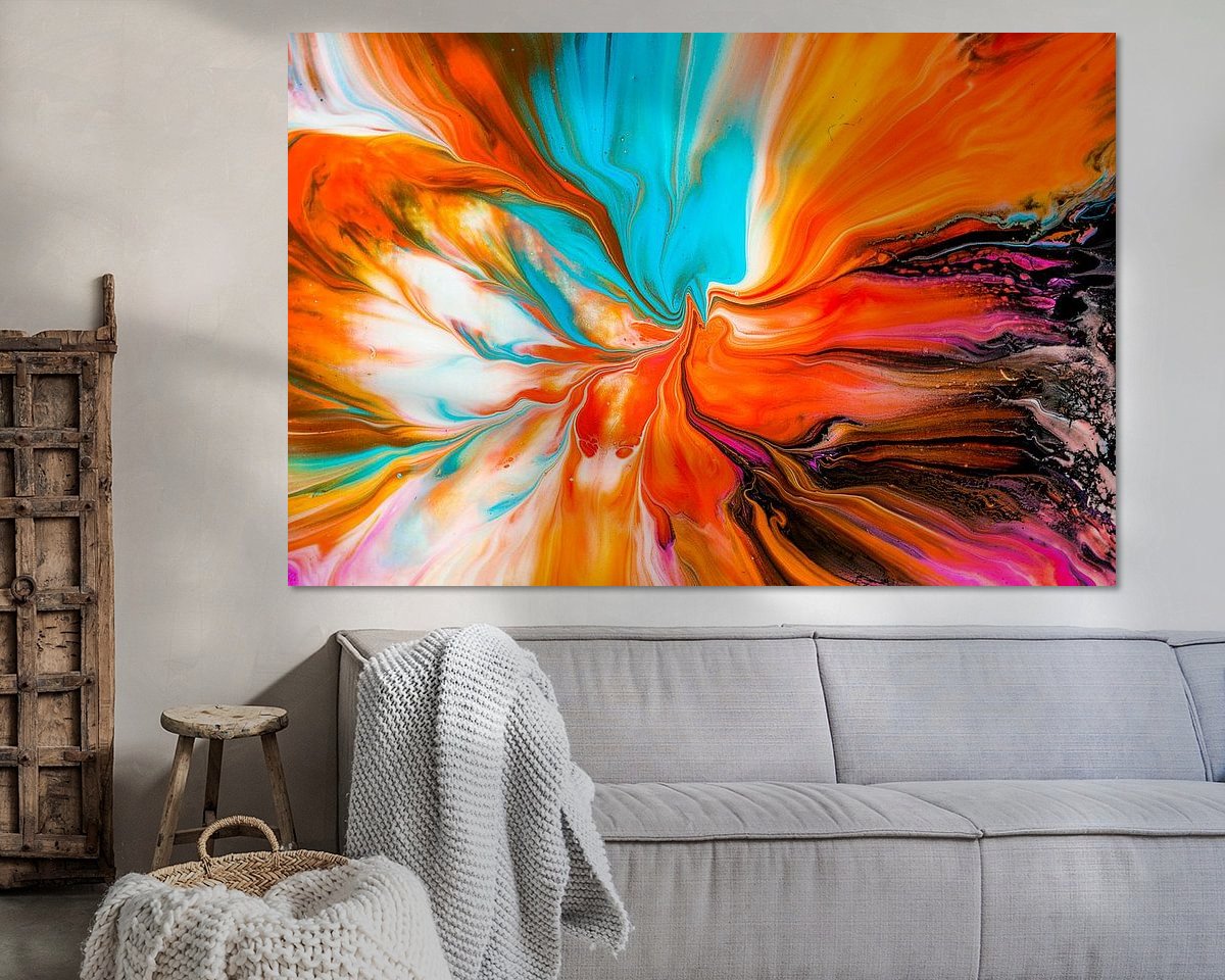 Voorbeeld van het werk in een kamer