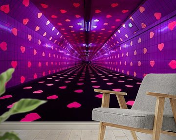 The Maas Tunnel in Rotterdam as Tunnel of Love by MS Fotografie | Marc van der Stelt