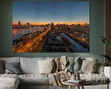 De gouden zonsondergang in Rotterdam van MS Fotografie | Marc van der Stelt