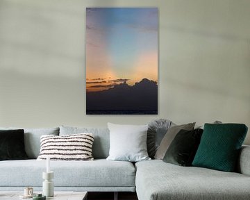 Zonsondergang met een blauwe straal van Andrew Chang