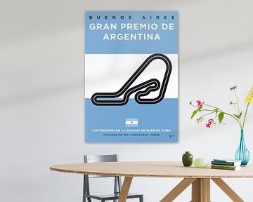 Ma F1 Buenos Aires Race Track Minimal Poster sur Chungkong Art