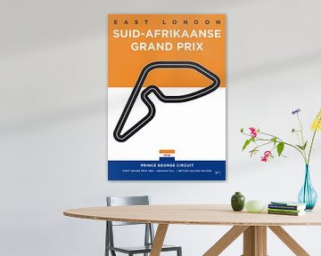 My F1 EAST LONDON Track Minimal Poster by Chungkong Art