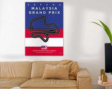 Ma F1 SEPANG Race Track Minimal Poster sur Chungkong Art