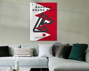 Mein F1 BAHRAIN Rennstrecke Minimal Poster von Chungkong Art